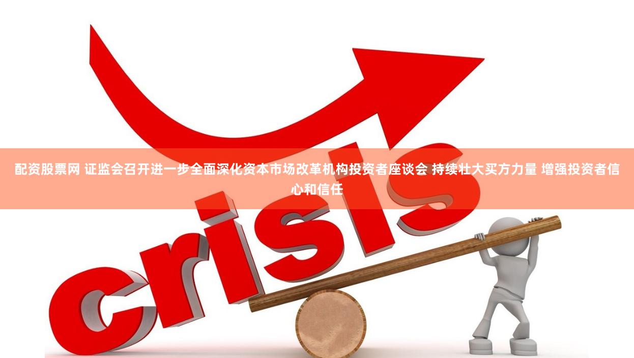 配资股票网 证监会召开进一步全面深化资本市场改革机构投资者座谈会 持续壮大买方力量 增强投资者信心和信任